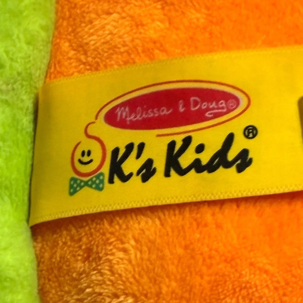 Melissa & Doug K's Kids Flip Fish Plush Sensory Baby Toy Orange Multi Color Exc